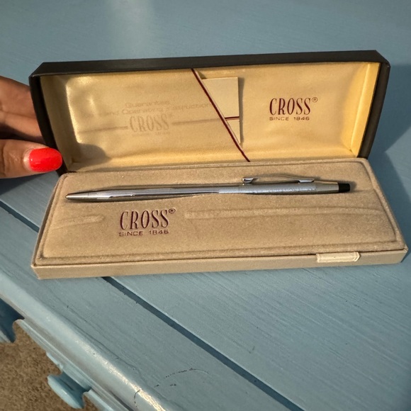 Silver Cross Pen with Case